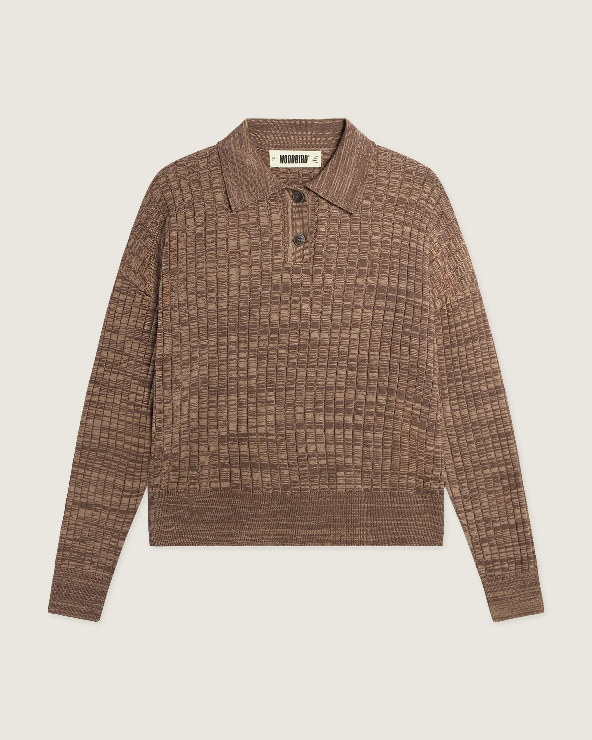 Woodbird Female WBMouls Knitted Polo Knits Dark Brown