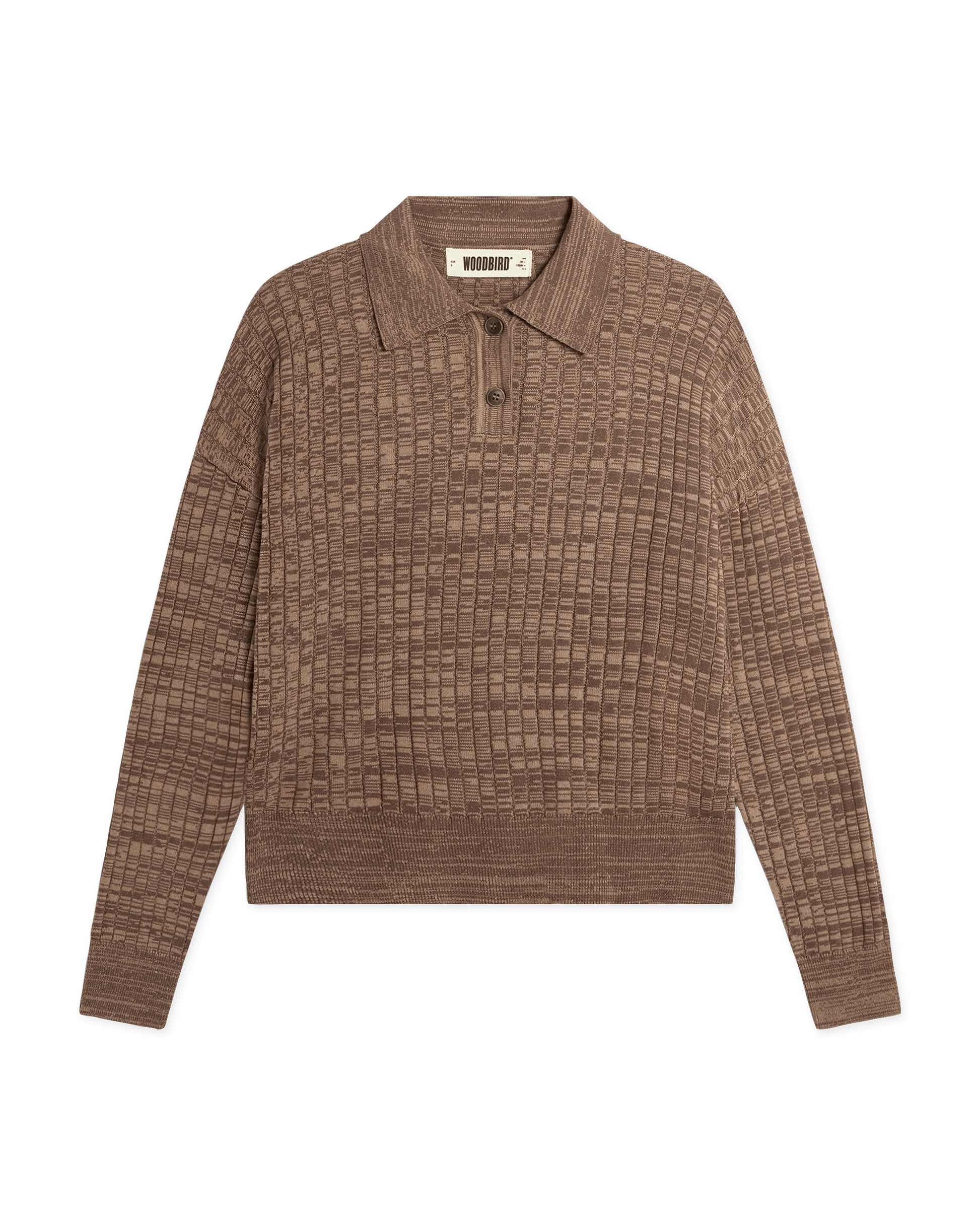 Woodbird Female WBMouls Knitted Polo Knits Dark Brown