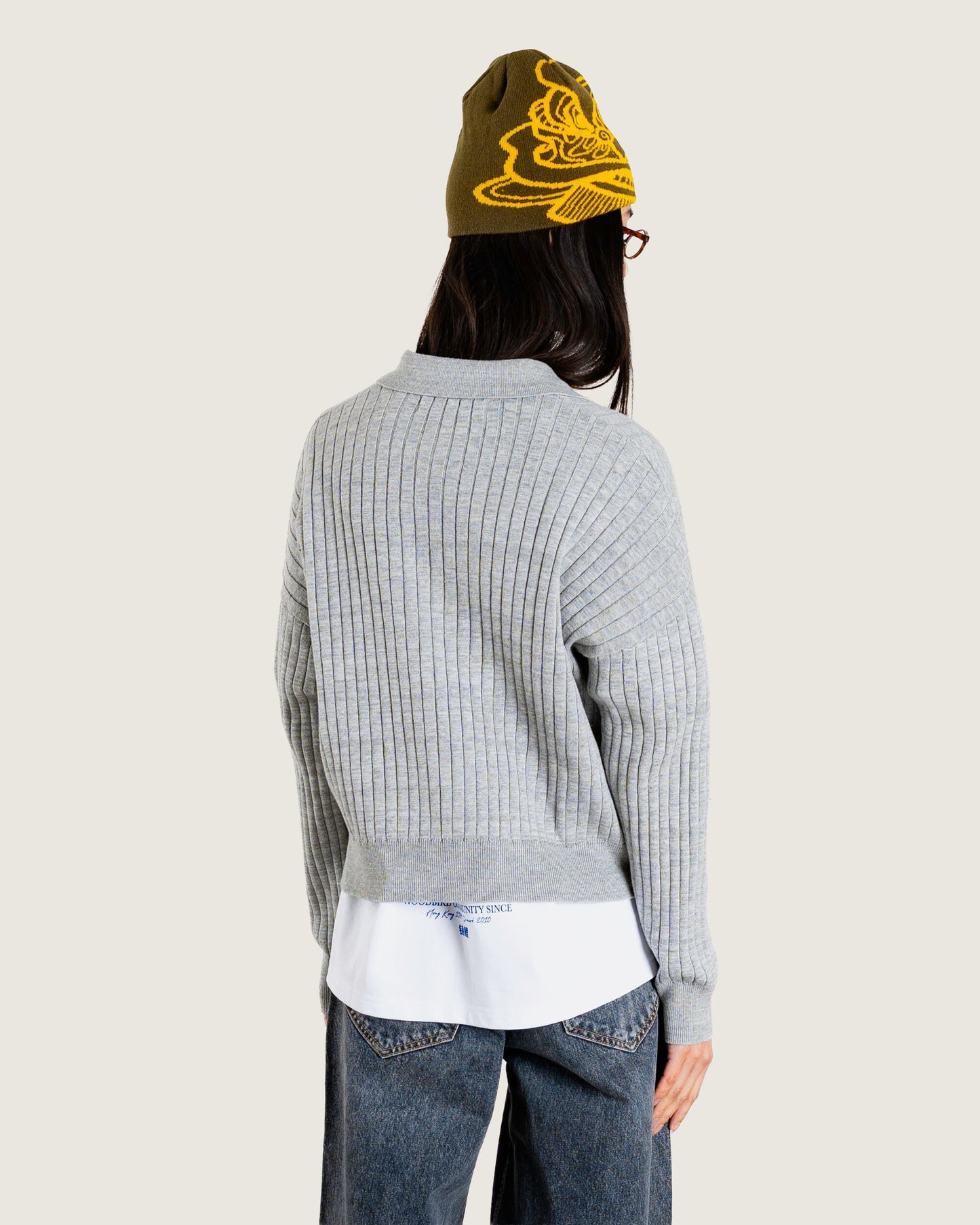 Woodbird Female WBMouls Knitted Polo Knits Light Grey