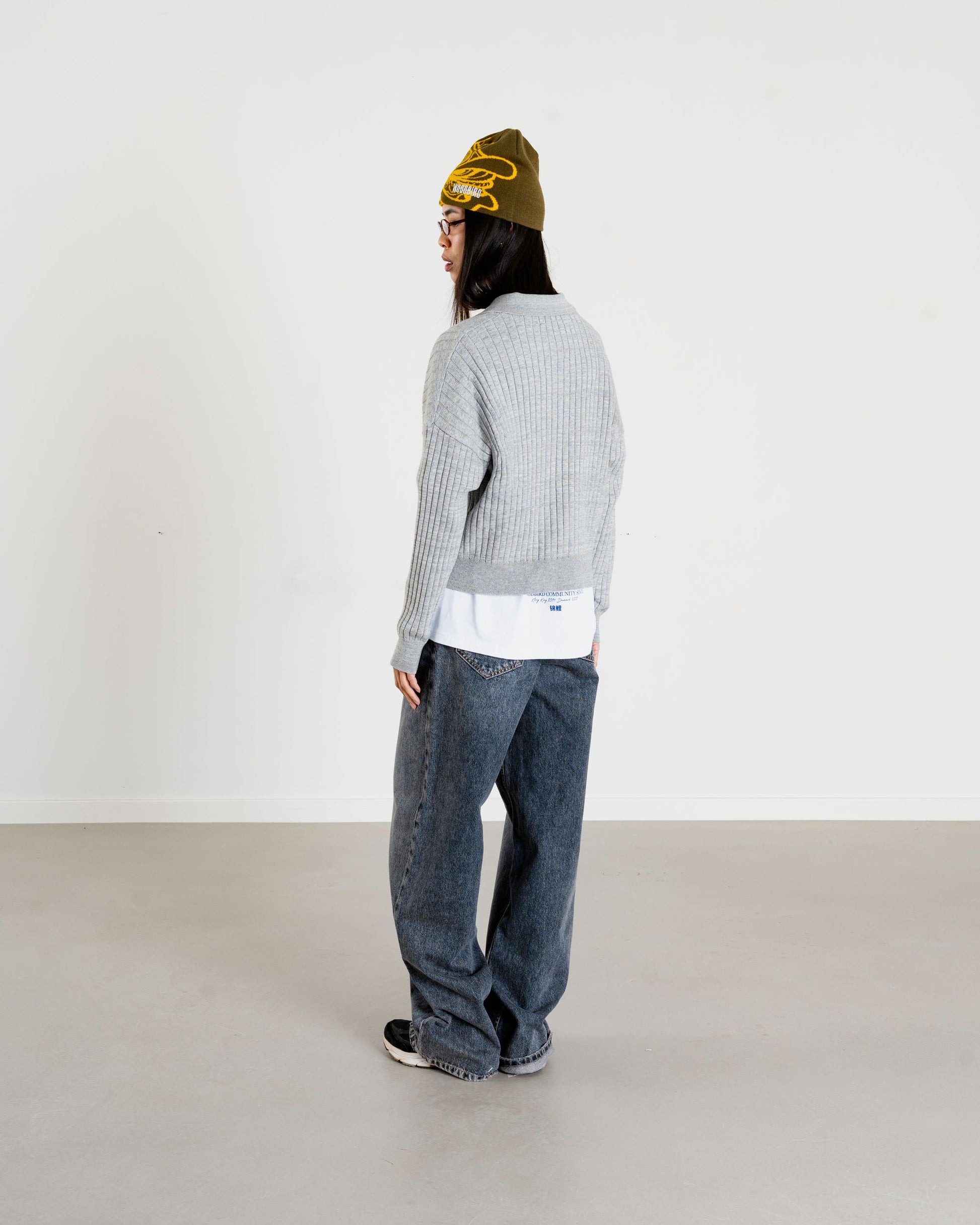 Woodbird Female WBMouls Knitted Polo Knits Light Grey