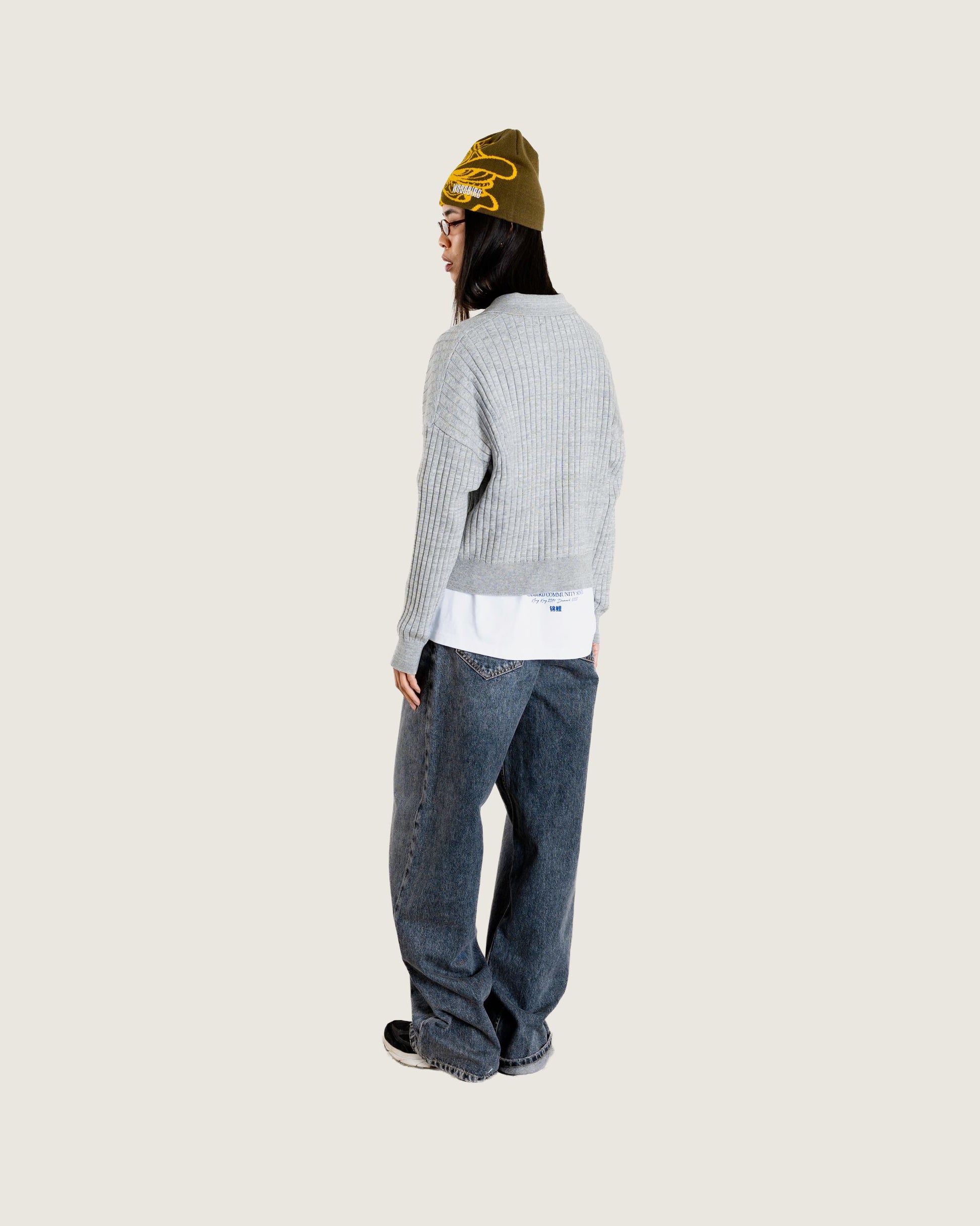 Woodbird Female WBMouls Knitted Polo Knits Light Grey