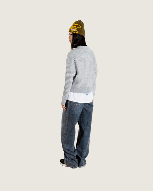 Woodbird Female WBMouls Knitted Polo Knits Light Grey