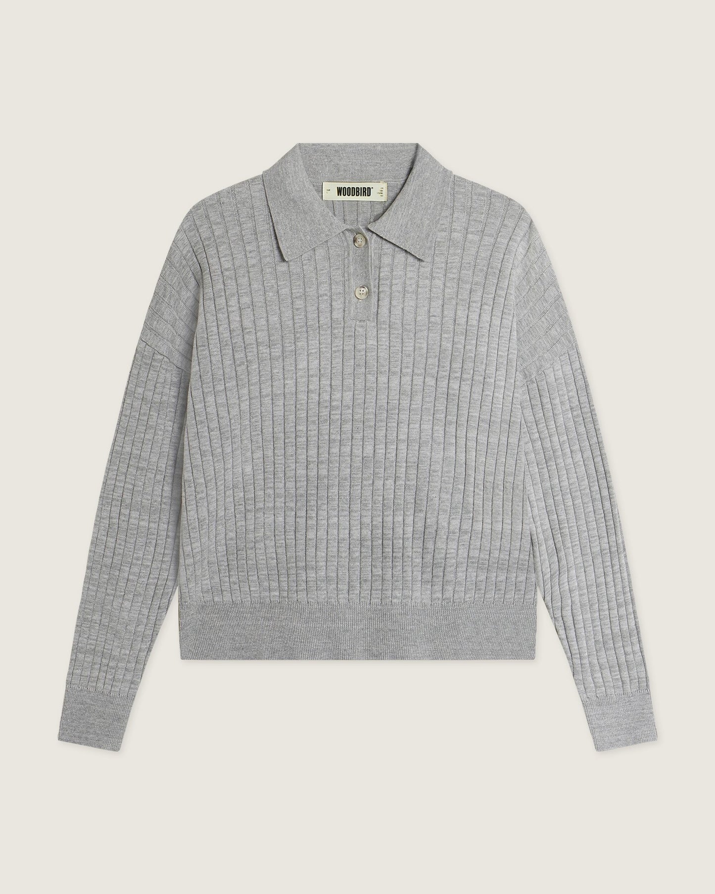 Woodbird Female WBMouls Knitted Polo Knits Light Grey