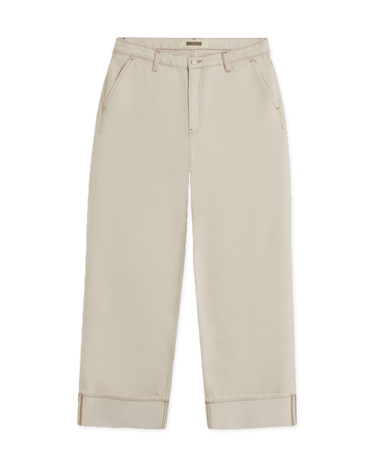 Woodbird Female WBNoel Fold Jeans Pants Off White
