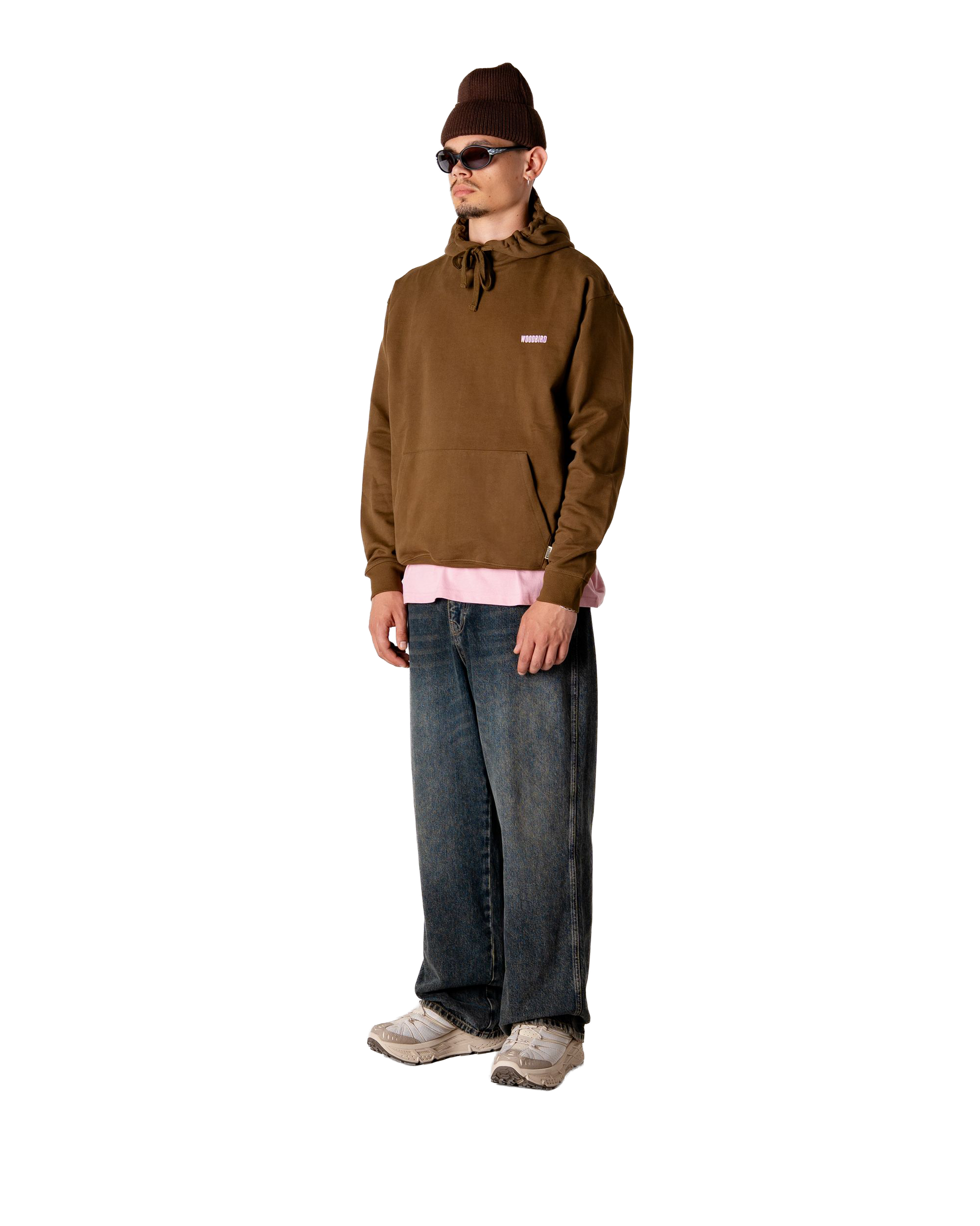 Woodbird WBPacs Founded Hoodie Sweats Dark Brown