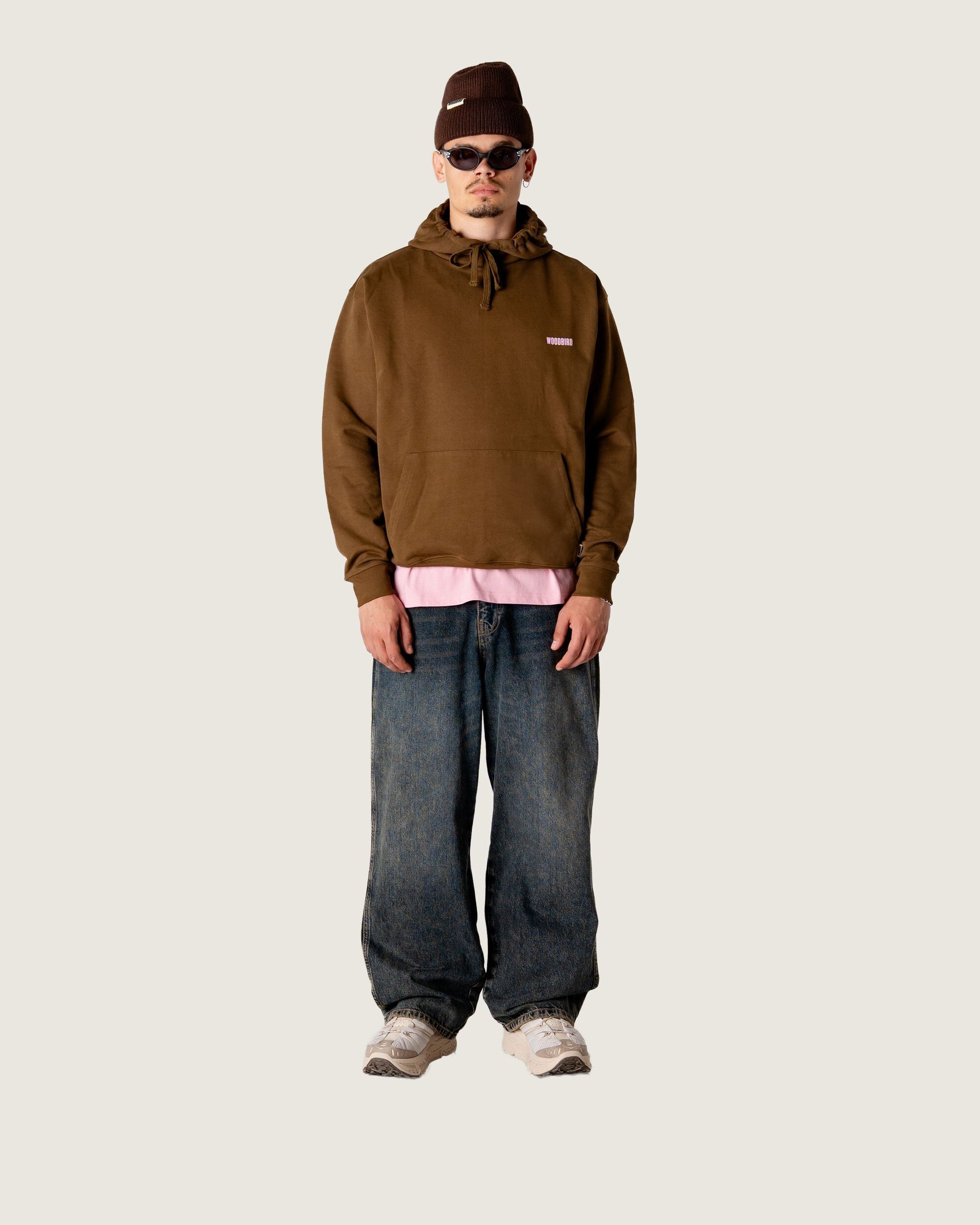 Woodbird WBPacs Founded Hoodie Sweats Dark Brown