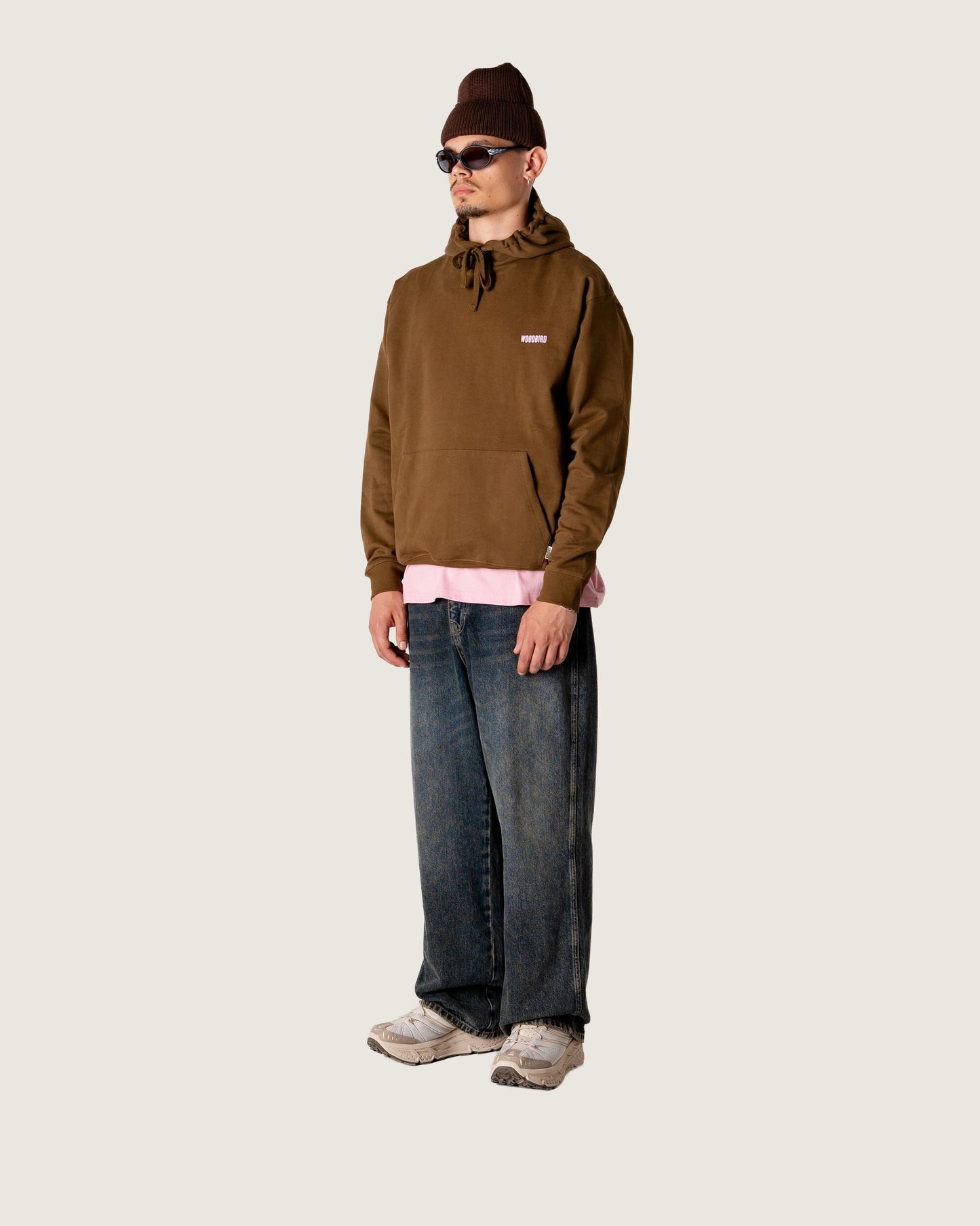 Woodbird WBPacs Founded Hoodie Sweats Dark Brown