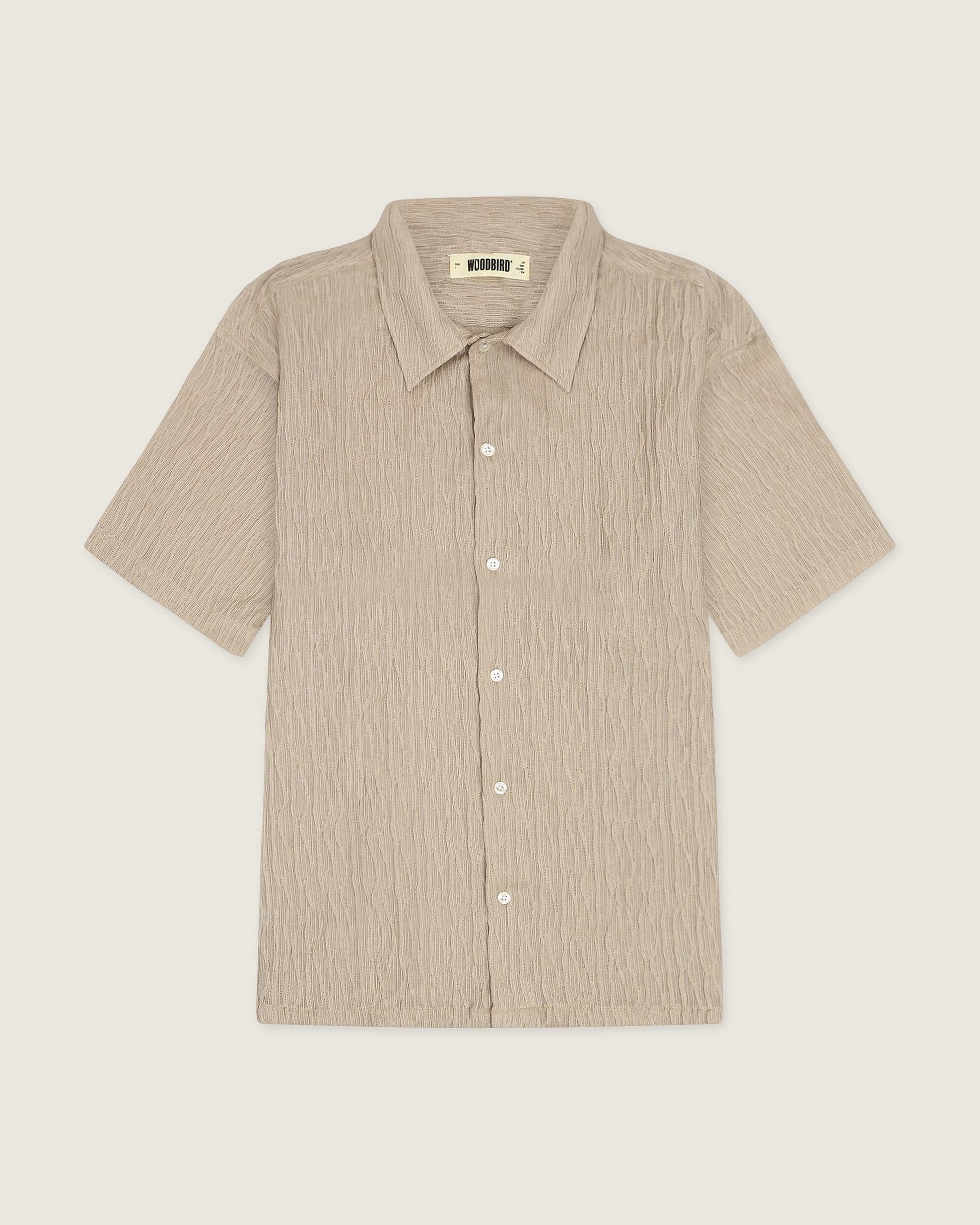Woodbird WBSunny Crooque Shirt Shirts Army