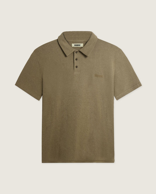 Woodbird WBTao Knitted Polo T-Shirts Khaki