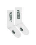WBTennis Logo Socks 2 pack - White-Sports Green