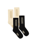 WBTennis Multi Logo Socks 2 Pack - Off White-Black