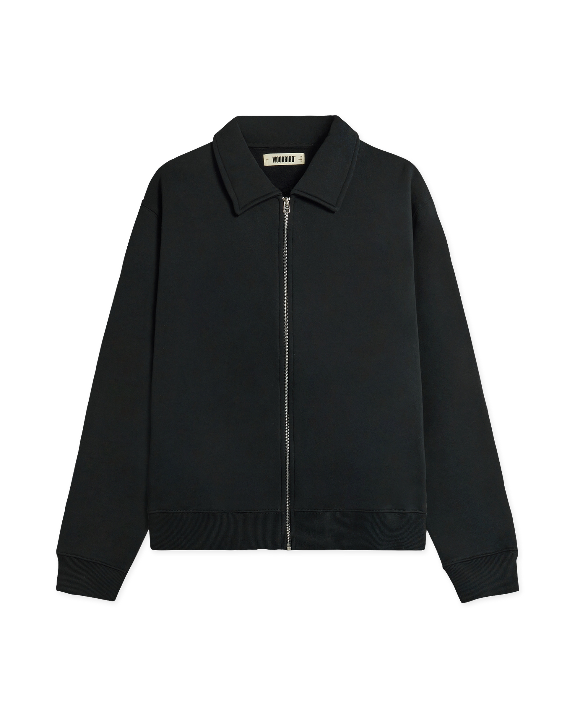 Woodbird WBTom Full Zip Polo Sweats Black