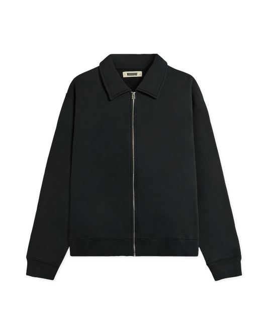 Woodbird WBTom Full Zip Polo Sweats Black