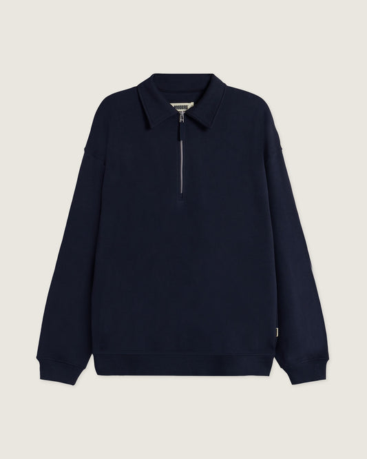 Woodbird WBTom Zip Polo Sweats Navy