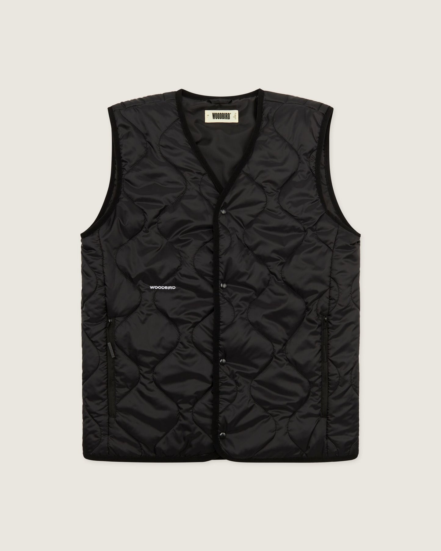 Woodbird WBTrais Quilt Vest Outerwear Black