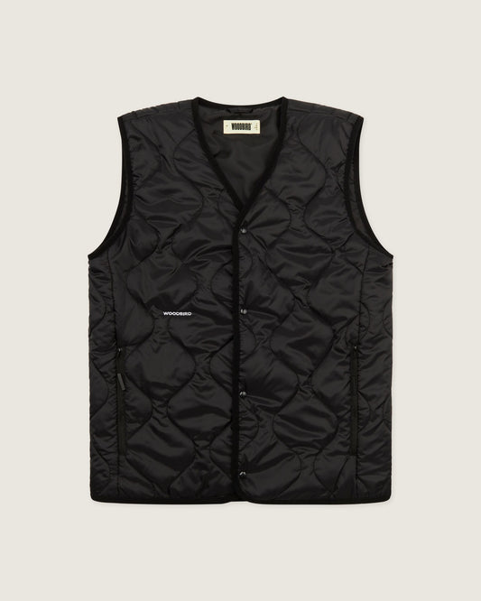 Woodbird WBTrais Quilt Vest Outerwear Black