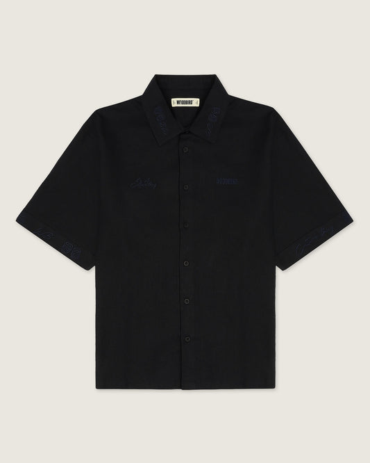 Woodbird WBWang Embroid Shirt Shirts Black