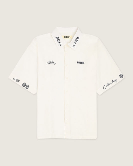 Woodbird WBWang Embroid Shirt Shirts Off White