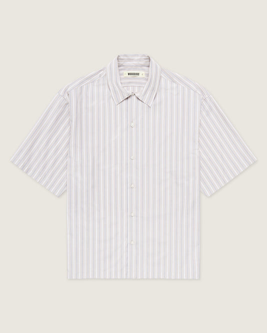 Woodbird WBWang Striped shirt Shirts Light Blue