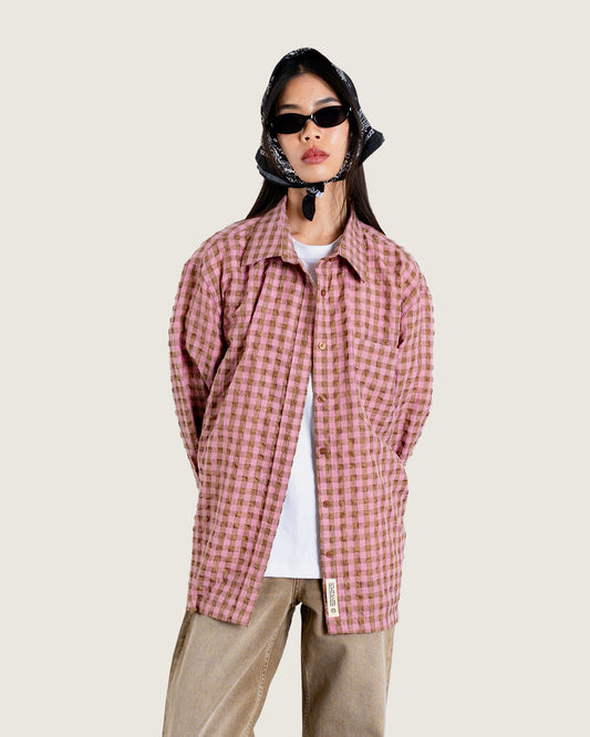 Woodbird Female WBWun Check Shirt Shirts Pink