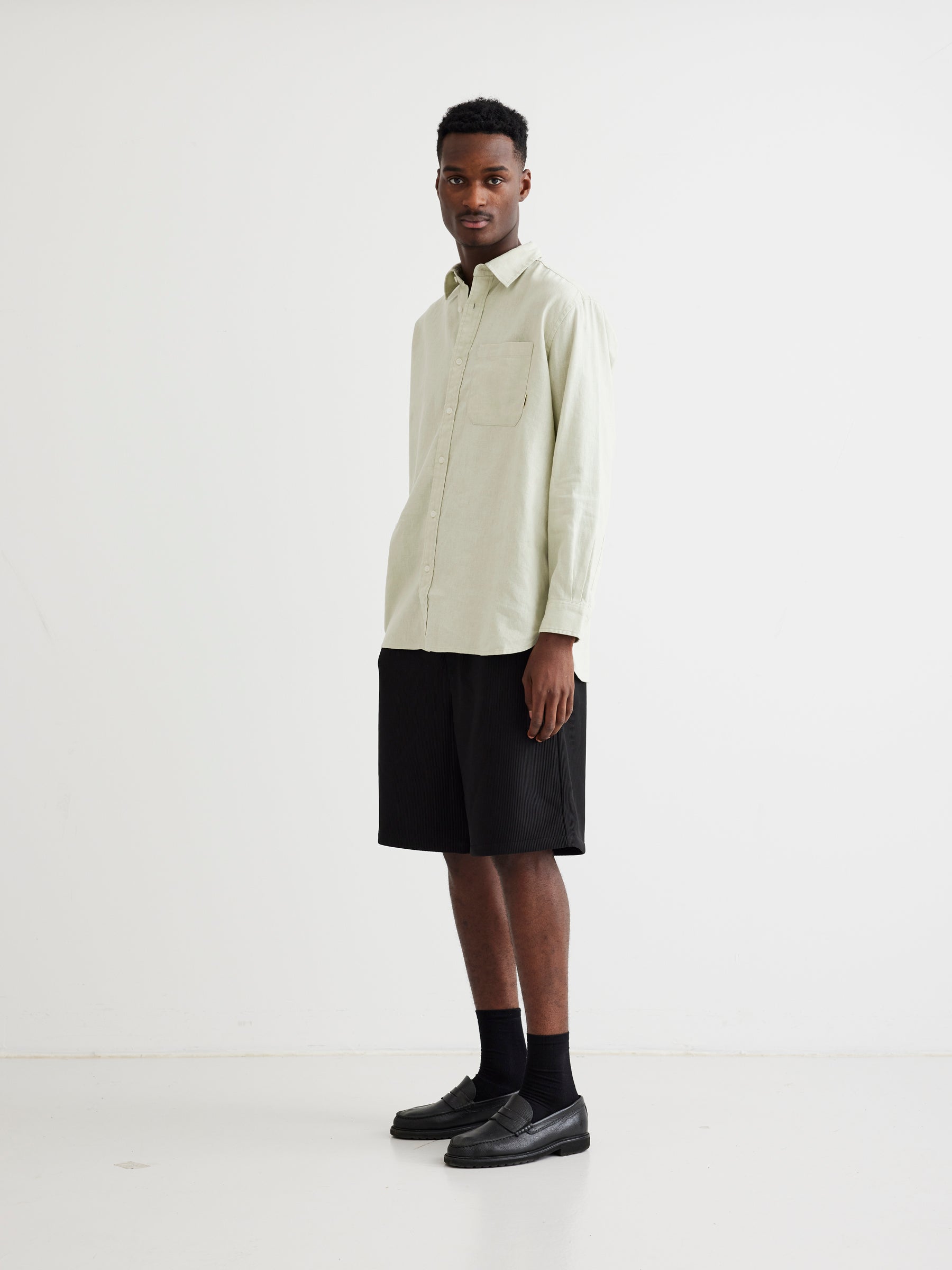 Woodbird WBYuzo Linen Shirt Shirts Mint Green