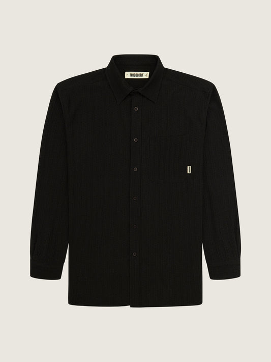Woodbird WBYuzo Struck Shirt Shirts Black