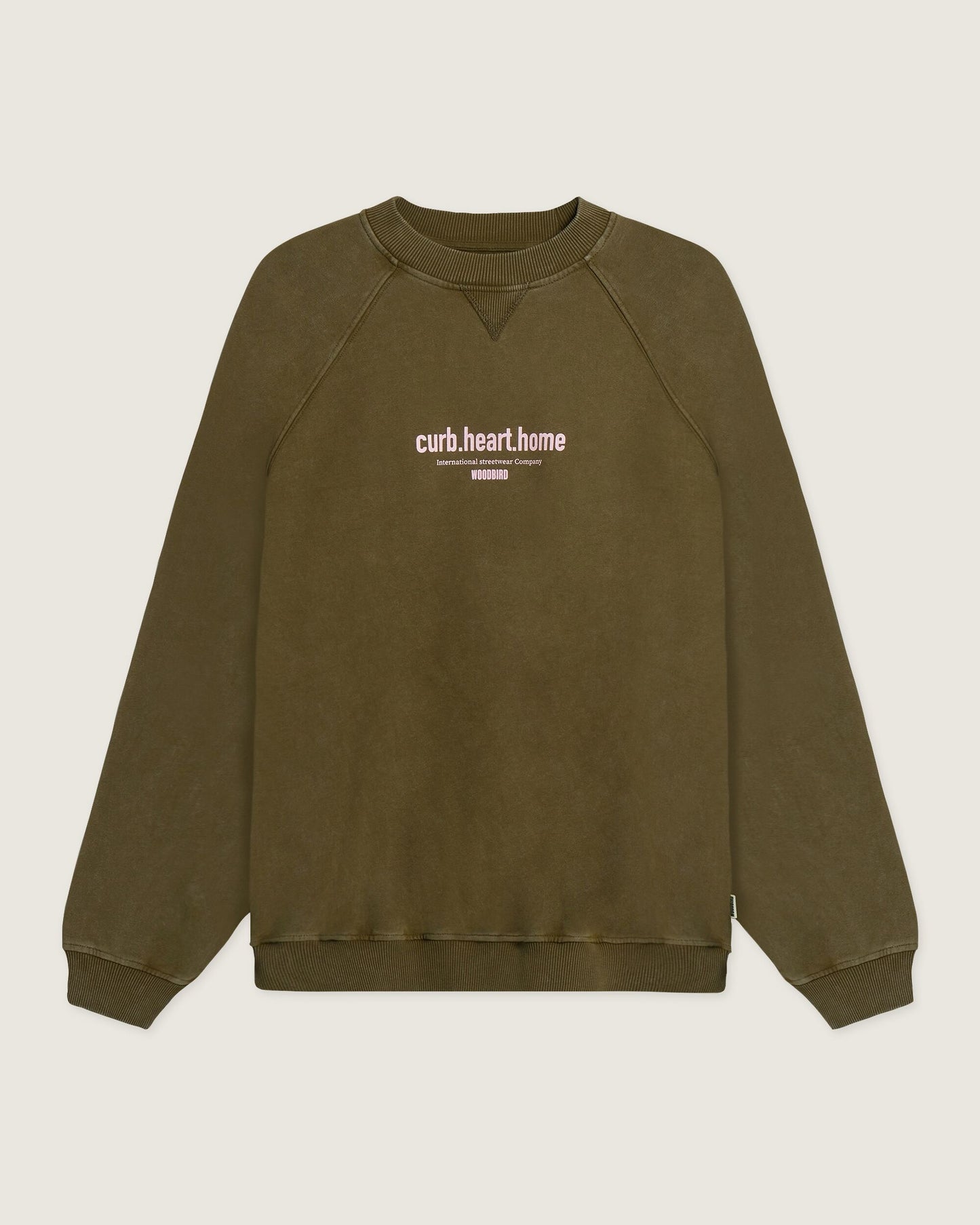 Woodbird WBZhang Dye Crew Sweats Dark Brown