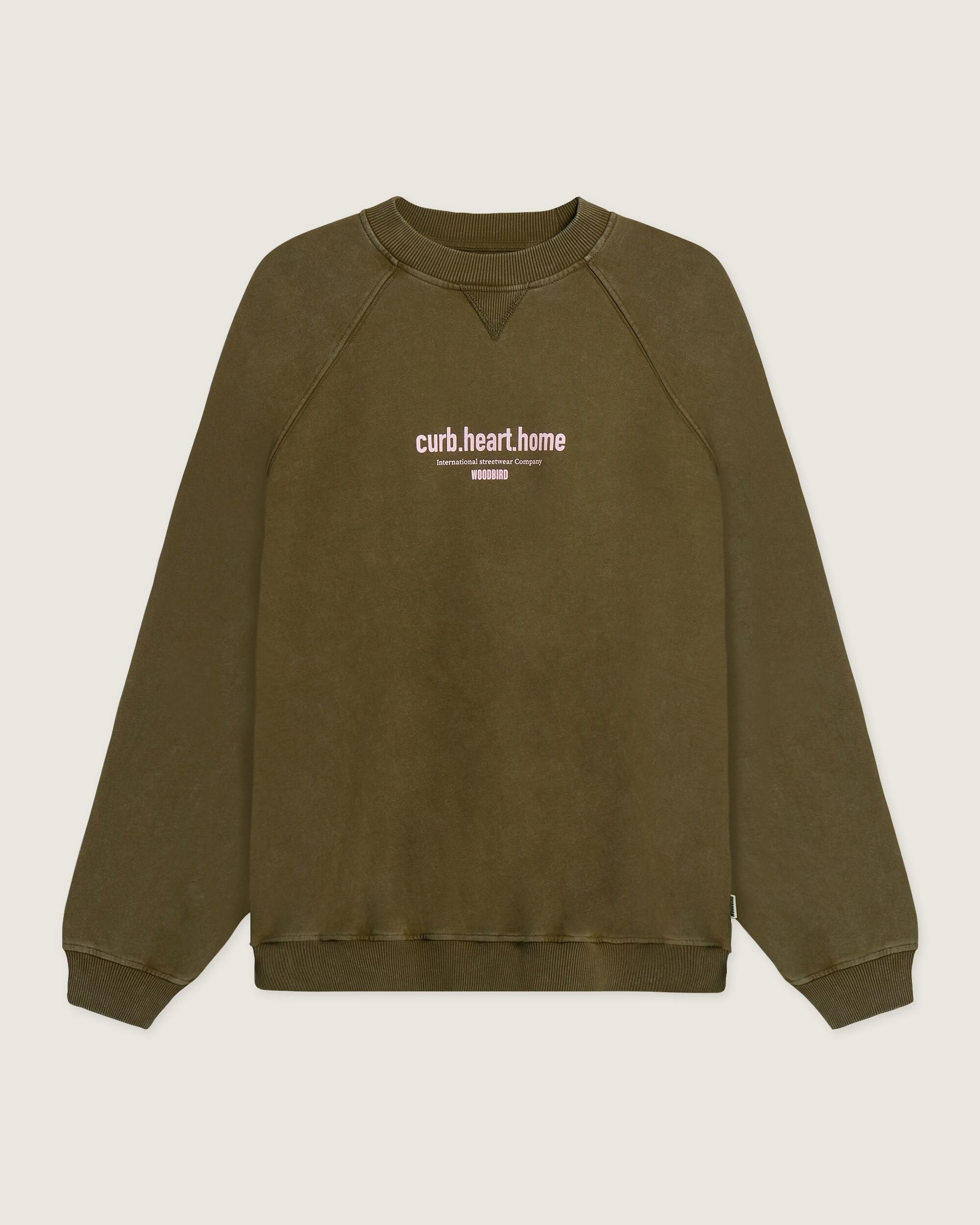 Woodbird WBZhang Dye Crew Sweats Dark Brown