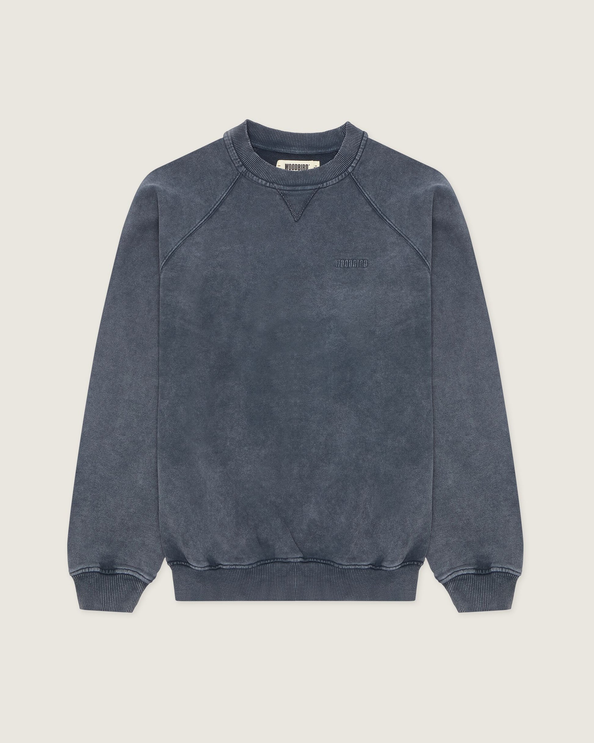 Woodbird WBZhang Washed Crew Sweats Black