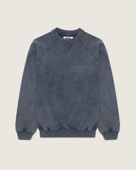 Woodbird WBZhang Washed Crew Sweats Black