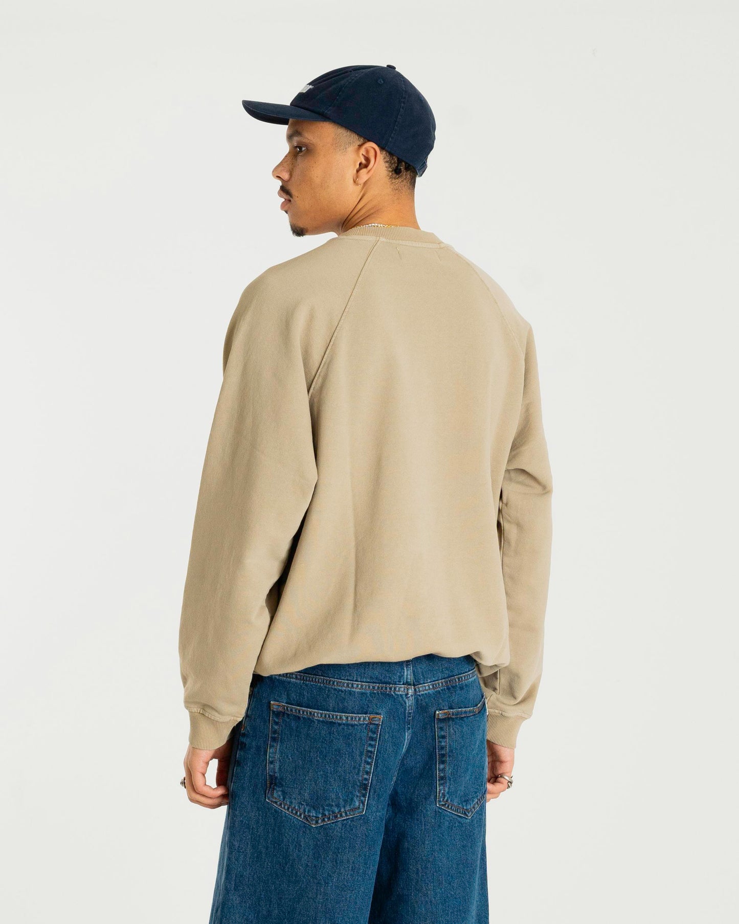 Woodbird WBZhang Washed Crew Sweats Light Sand