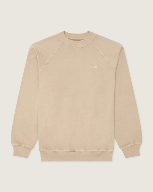 Woodbird WBZhang Washed Crew Sweats Light Sand