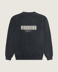 WBZhang Washed Logo Crew - Black