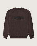 WBZhang Washed Logo Crew - Brown